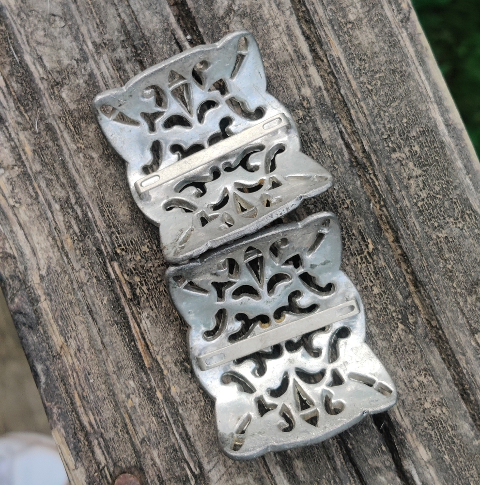 Rare Vintage Art Deco Paste Stones Shoe Buckle Clips - Picture 7 of 12